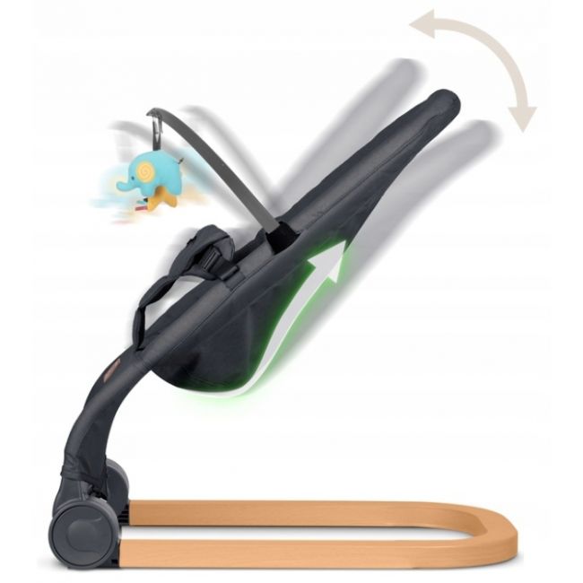 Balansoar pentru copii 2 in 1 cu jucarii, nukido 705202, gri antracit edeedi705202