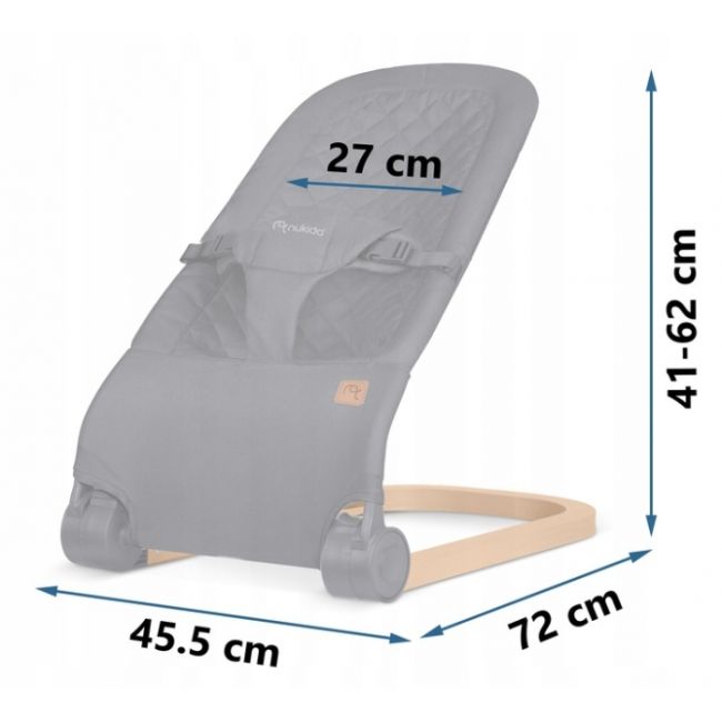 Balansoar pentru copii 2 in 1 cu jucarii, nukido 705202, gri antracit edeedi705202