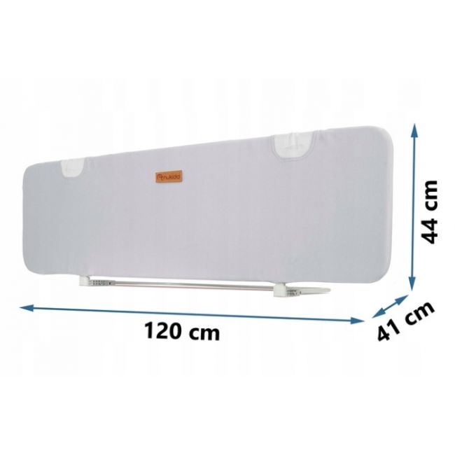 Bariera de protectie pentru pat 120 x 44 x 41 cm nukido 722500 -gri edeedi722500