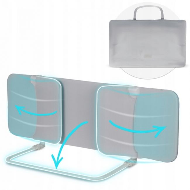 Bariera de protectie pentru pat 120 x 44 x 41 cm nukido 722500 -gri edeedi722500