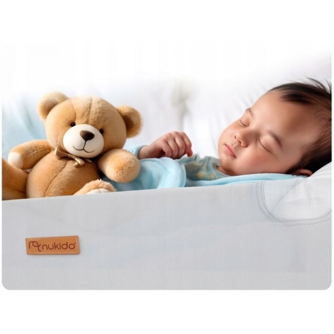 Bariera de protectie pentru pat 120 x 44 x 41 cm nukido 722500 -gri edeedi722500
