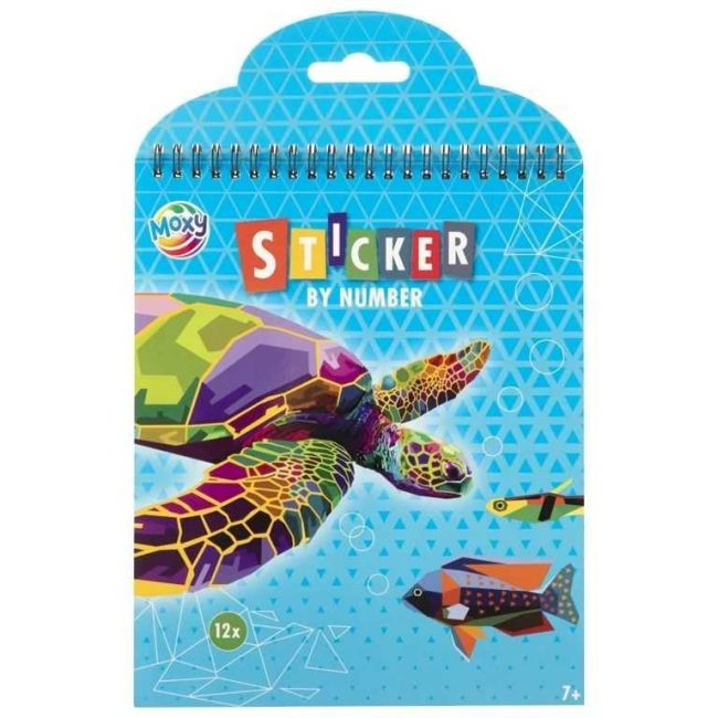Carte de activitati cu stickere pe numere Moxy GR100113 BBJGR100113_Albastru