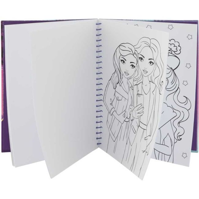 Carte de colorat Besties cu abtibilduri si creioane colorate Grafix GR140003 BBJGR140003_Initiala