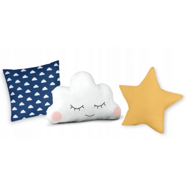 Cort de joaca pentru copii cu lumini si 3 pernite nukido 120 x 120 x 165 cm - bleumarin edeedi740424