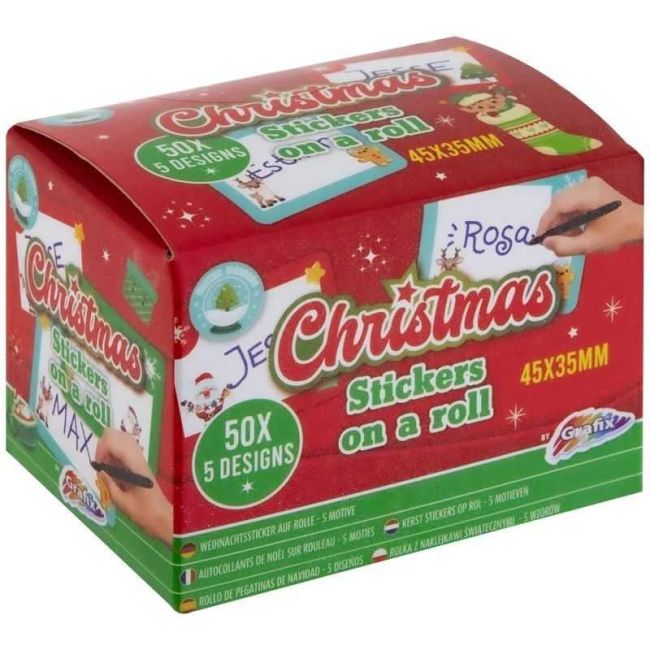 Rola cu 50 Etichete Autoadezive de Craciun - 5 Modele Grafix GR800027 BBJGR800027_Initiala