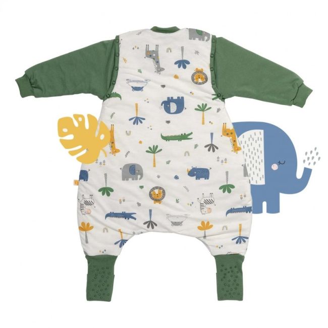 Sac de dormit cu picioruse si maneca lunga detasabila Jungle 60 cm + manseta 2.5 Tog BBXCJ437-25FSN