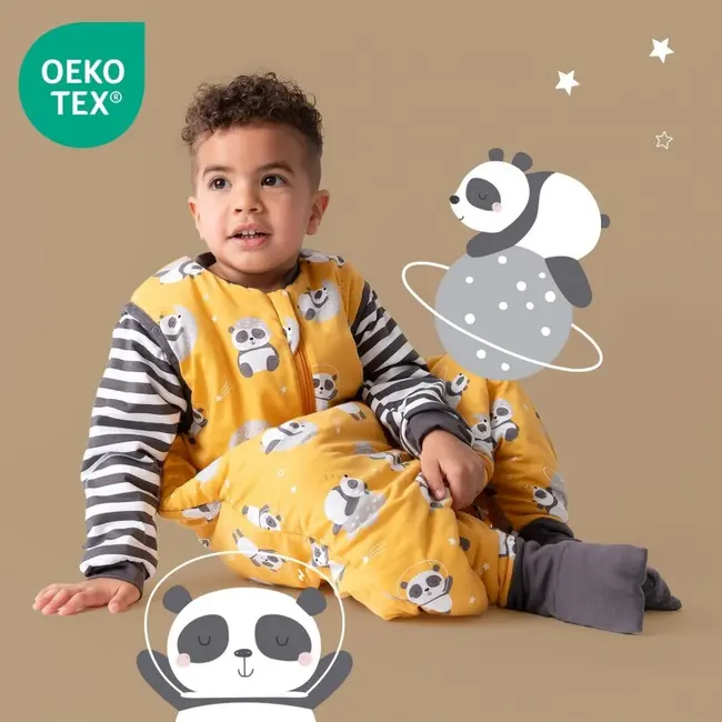 Sac de dormit cu picioruse si maneca lunga detasabila Panda 60 cm + manseta 2.5 Tog BBXCJ787-25FSN