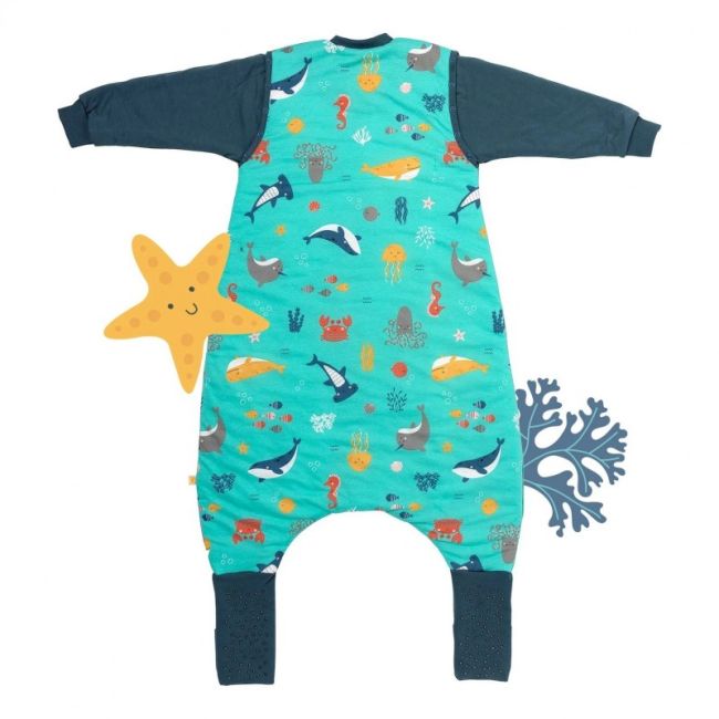 Sac de dormit cu picioruse si maneca lunga detasabila Under the Sea 110 cm + manseta 2.5 Tog BBXCJ794-25FSN