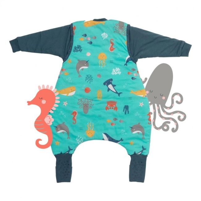 Sac de dormit cu picioruse si maneca lunga detasabila Under the Sea 70 cm + manseta 3.5 Tog BBXCJ790-35FSN