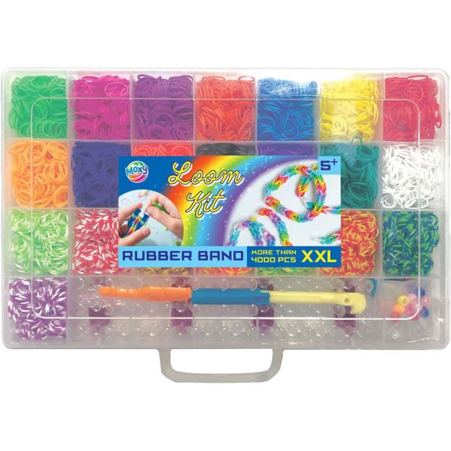 Set Creativ Elastice Loom Colorate cu Organizator si Accesorii Moxy GR240028 BBJGR240028_Initiala