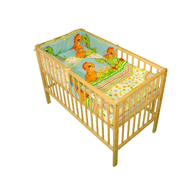 Lenjerie MyKids Dino Verde 4 Piese 120x60 - MYK00004238