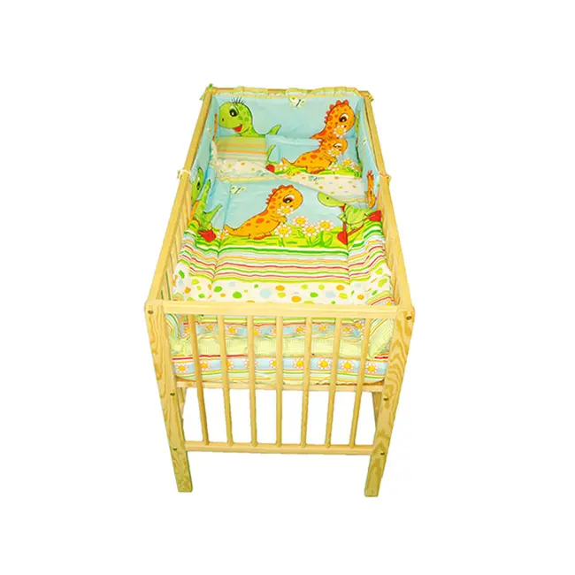 Lenjerie MyKids Dino Verde 4 Piese 120x60 - MYK00004238