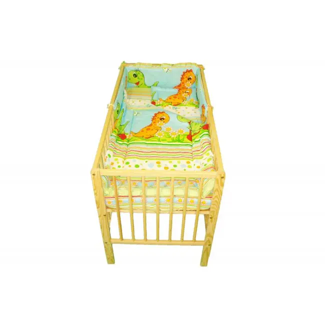 Lenjerie MyKids DINO Verde 4+1 Piese 120x60 - MYK00004488