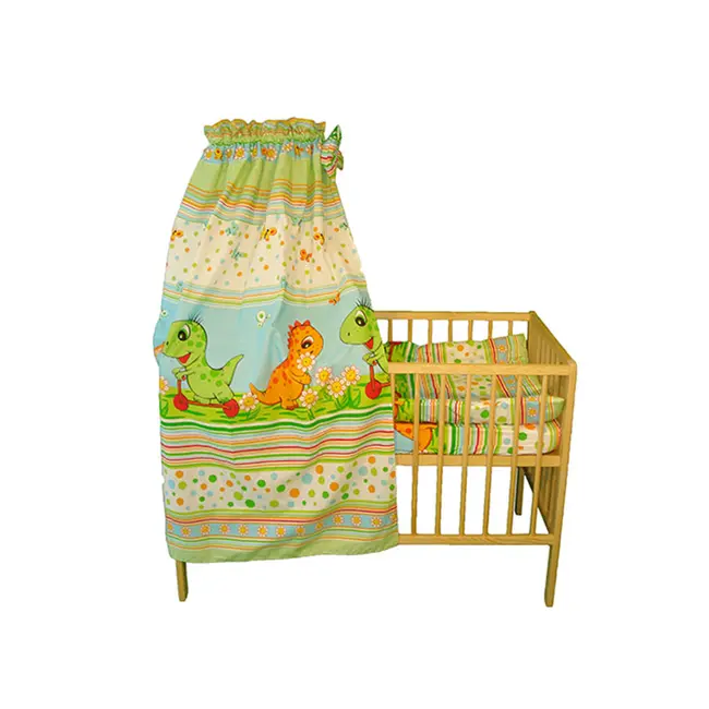 Lenjerie MyKids Dino Verde 5 Piese 120x60 - MYK00004170