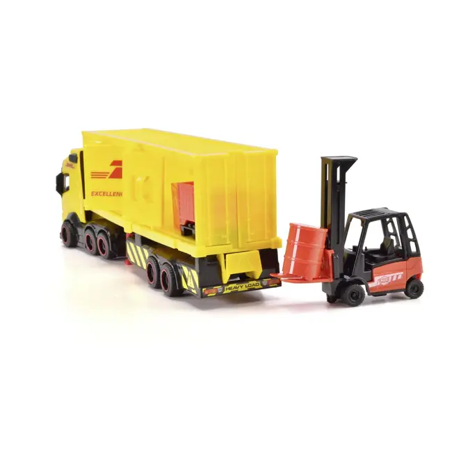 DICKIE SET CAMION DHL SI STIVUITOR CU SUNETE SI LUMINI 35CM VIV203747018