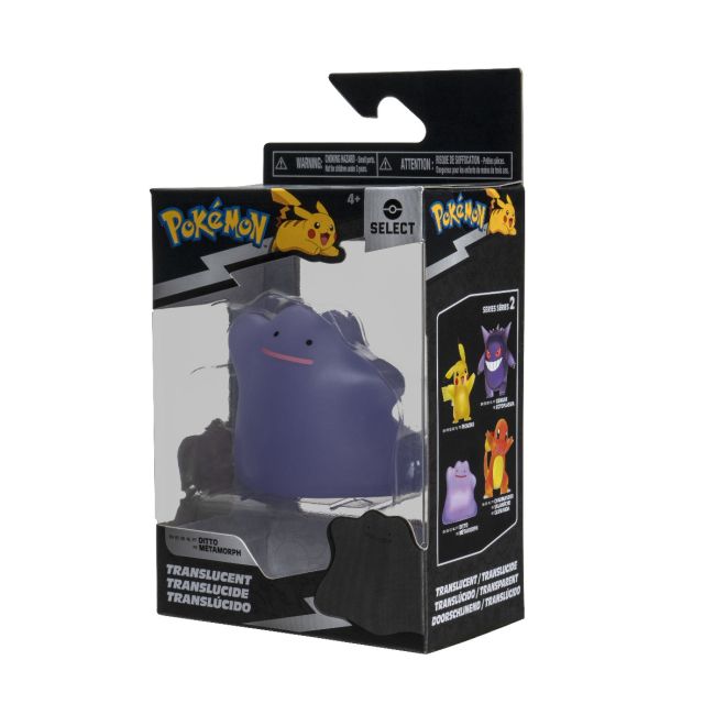 Pokemon - Figurina de actiune Select 7.5 cm, Translucent, Ditto W4 BKFPKW2742