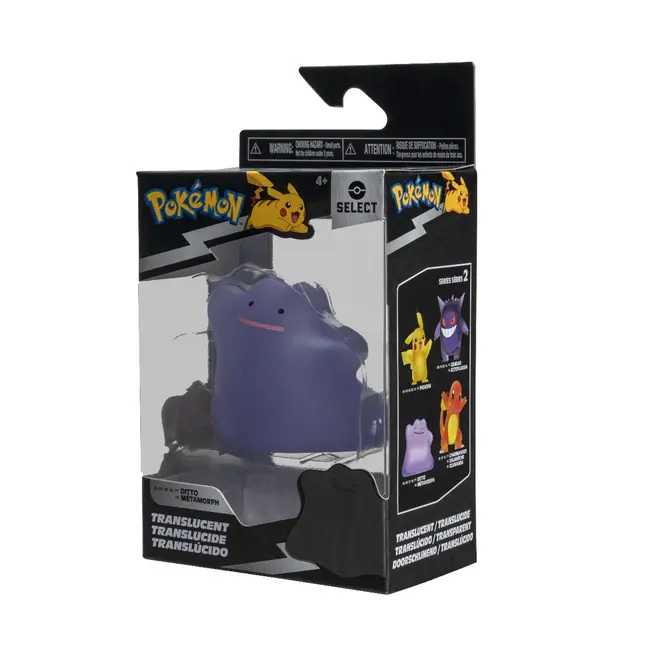 Pokemon - Figurina de actiune Select 7.5 cm, Translucent, Ditto W4 BKFPKW2742