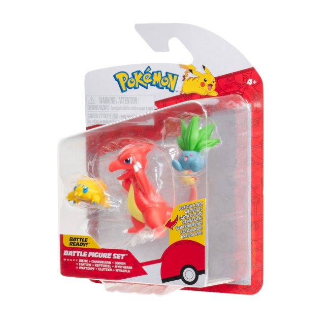 Pokemon - Set 3 figurine de actiune, Joltik, Oddish, Charmeleon W21 BKFPKW3894