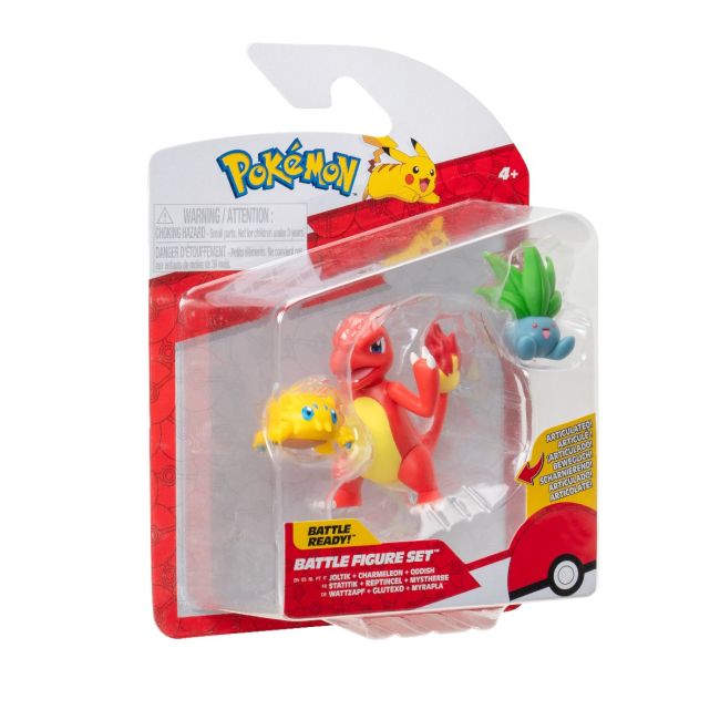 Pokemon - Set 3 figurine de actiune, Joltik, Oddish, Charmeleon W21 BKFPKW3894