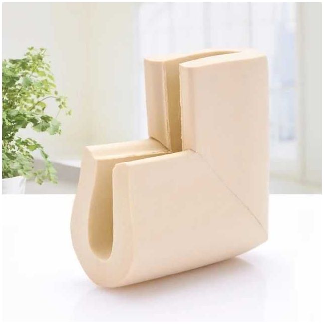 Set 4 protectii colturi in forma U, 3.5 x 0.7 x 6 cm OEM MY6863 BBJMY6863_Bej