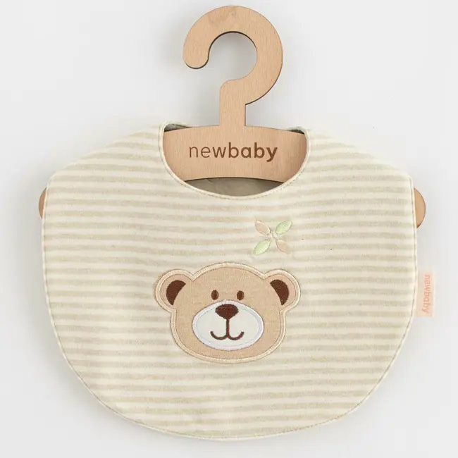 Set cadou 5 piese, New Baby, Din bumbac organic, salopeta, baveta, paturica cu gluga, jucarie, Marime 0 - 3 luni, Beige BYN50140