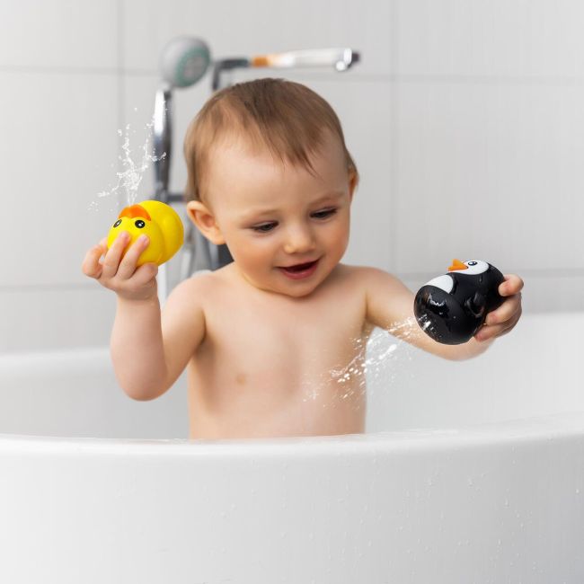 Set jucarii de baie din silicon pentru bebelusi MyHappyBath Toys , 6+ luni, Reer 76093