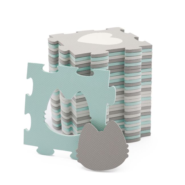 COVORAS DE JOACA KINDERKRAFT LUNO SHAPES, PUZZLE 3D, SPUMA, MINT VIVKPLUSH00MIN0000