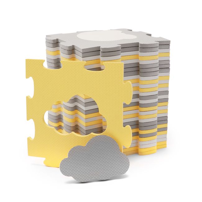 COVORAS DE JOACA KINDERKRAFT LUNO SHAPES, PUZZLE 3D, SPUMA, YELLOW VIVKPLUSH00YEL0000