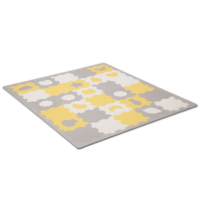 COVORAS DE JOACA KINDERKRAFT LUNO SHAPES, PUZZLE 3D, SPUMA, YELLOW VIVKPLUSH00YEL0000