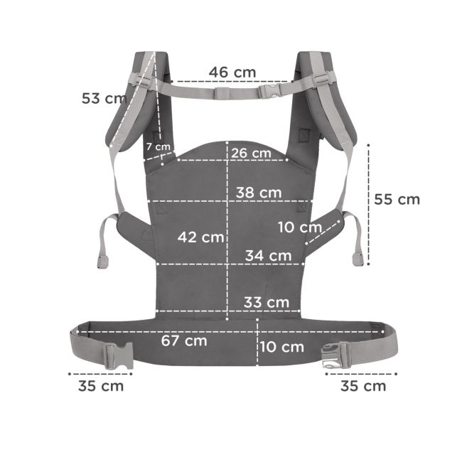 MARSUPIU ERGONOMIC KINDERKRAFT NINO, PANA LA 20 KG, CONFETTI GREY VIVKNNINOCOGRY0000