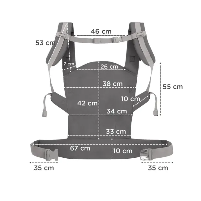 MARSUPIU ERGONOMIC KINDERKRAFT NINO, PANA LA 20 KG, CONFETTI GREY VIVKNNINOCOGRY0000
