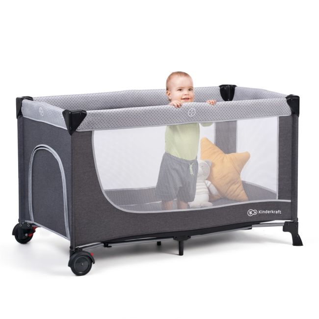 PATUT DE CALATORIE KINDERKRAFT LEODY, CU ACCESORII, GREY VIVKCLEOD00GRY00AC