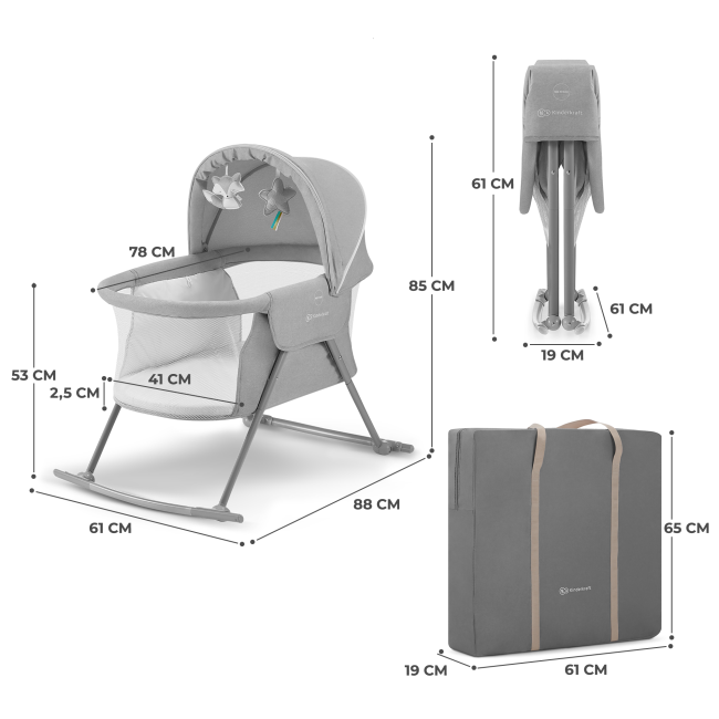 PATUT KINDERKRAFT LOVI, 3 IN 1, GREY VIVKKLLOVIGRY0000