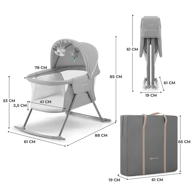 PATUT KINDERKRAFT LOVI, 3 IN 1, GREY VIVKKLLOVIGRY0000