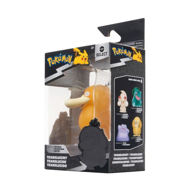 Pokemon - Figurina de actiune Select 7.5 cm, Translucent, Psyduck W6 BKFPKW3930