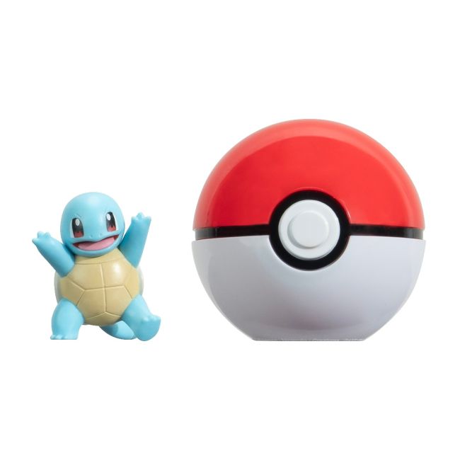Pokemon - Set 2 figurine Clip n Go, Squirtle #3 with Poké Ball W18 BKFPKW3636
