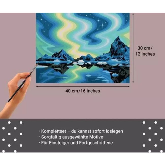 Ravensburger - Pictura pe numere Tablou Canvas Aurora Boreala ARTRVSPBN23907