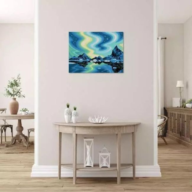 Ravensburger - Pictura pe numere Tablou Canvas Aurora Boreala ARTRVSPBN23907