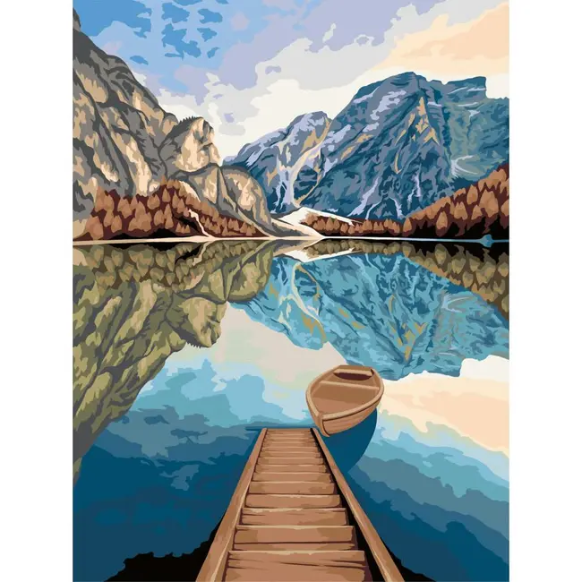 Ravensburger - Pictura pe numere Tablou Canvas vedere la lac ARTRVSPBN23909