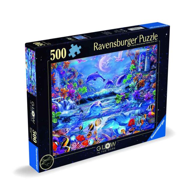 Ravensburger - Puzzle animale marine 500 piese straluceste in intuneric design nou ARTRVSPA00478