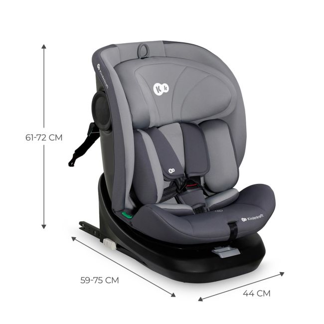 SCAUN AUTO KINDERKRAFT I-GROW I-SIZE 40-150 CM, GREY VIVKCIGRO00GRY0000