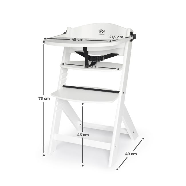 SCAUN DE MASA KINDERKRAFT ENOCK, 3 IN 1, FULL WHITE VIVKKKENOCWHTF000