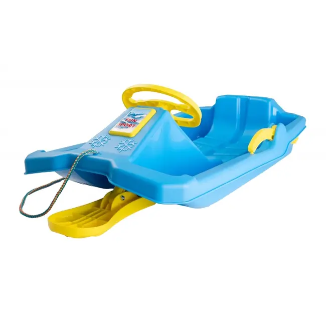 Sanie copii marmat niko cu manere, frana si volan - albastru edeedi6728blue