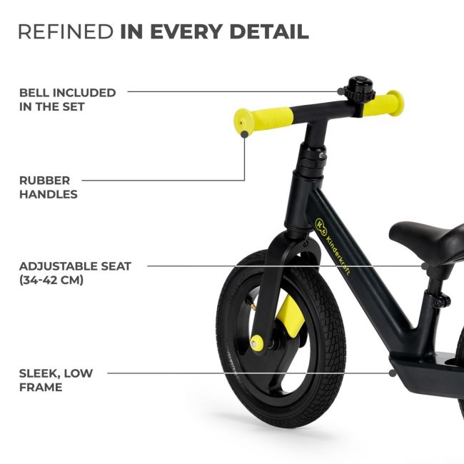 BICICLETA DE ECHILIBRU KINDERKRAFT GOSWIFT, BLACK VIVKRGOSW00BLK0000