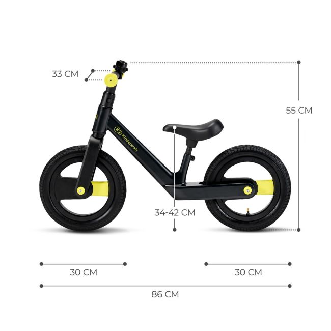 BICICLETA DE ECHILIBRU KINDERKRAFT GOSWIFT, BLACK VIVKRGOSW00BLK0000