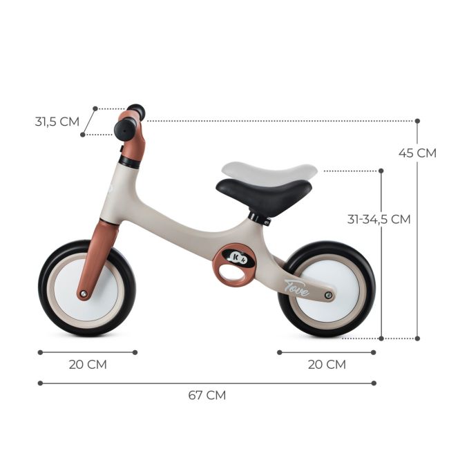 BICICLETA DE ECHILIBRU KINDERKRAFT TOVE, DESERT BEIGE VIVKRTOVE00BEG0000