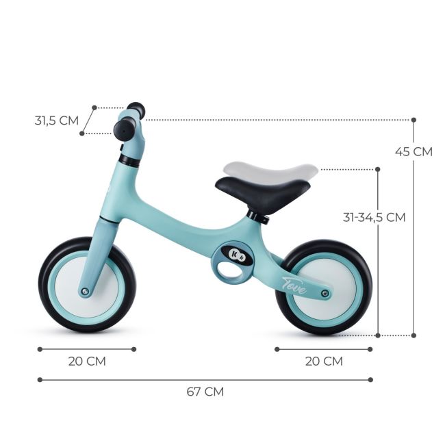 BICICLETA DE ECHILIBRU KINDERKRAFT TOVE, SUMMER MINT VIVKRTOVE00MIN0000