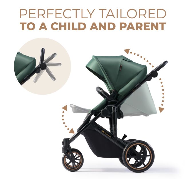 CARUCIOR 2 IN 1 KINDERKRAFT PRIME 2, DARK GREEN VIVKSPRIM02GRE2000