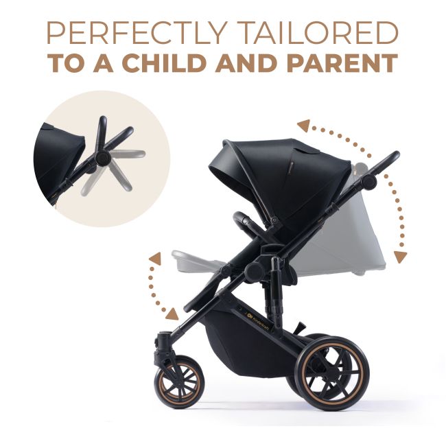 CARUCIOR 2 IN 1 KINDERKRAFT PRIME 2, VENEZIAN BLACK VIVKSPRIM02BLK2000