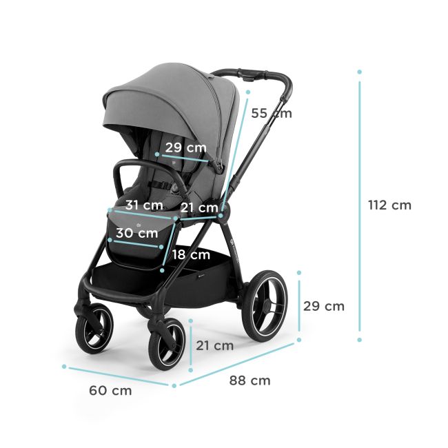 CARUCIOR KINDERKRAFT NEA, 2 IN 1, PLATINUM GREY VIVKSNEA000GRY2000
